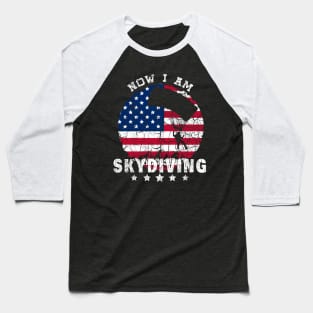 US Retro Vintage Skydiver Skydiving Parachuting Skydive Gift Baseball T-Shirt